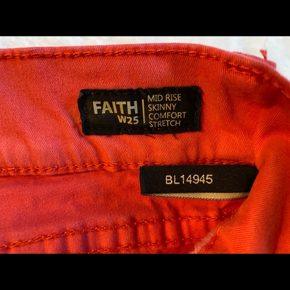 Original Buffalo Mid rise skinny jeans pink/orange NWT by David Bitton - Picture 10 of 16